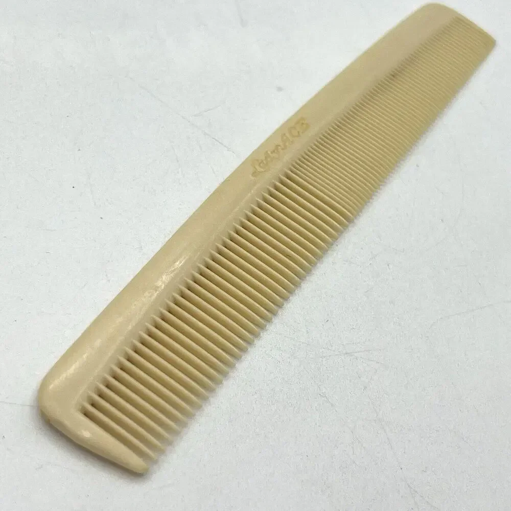 Vintage Lady Ace White Plastic Hair Comb 7